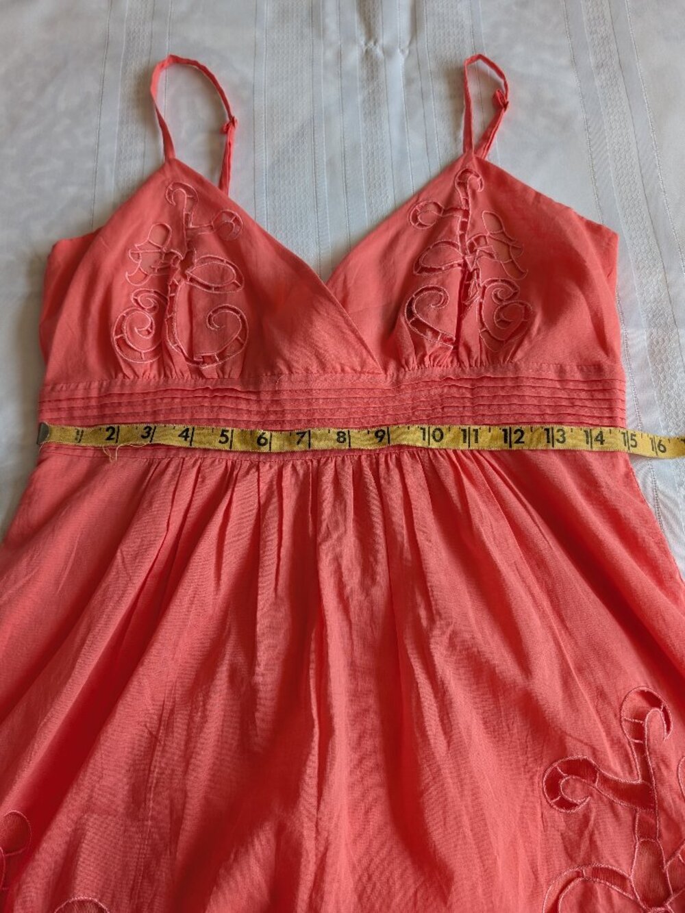 Le Chateau vintage Y2K 100% cotton cutout Pink Summer Dress - Picture 3 of 5
